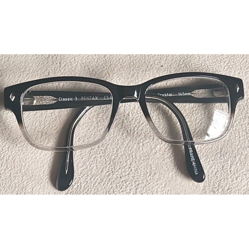 PENTAX CLASSIC 3 EYEGLASSES Z87 BLACK CRYSTAL 145 MM 2+ CSA Z94.3
